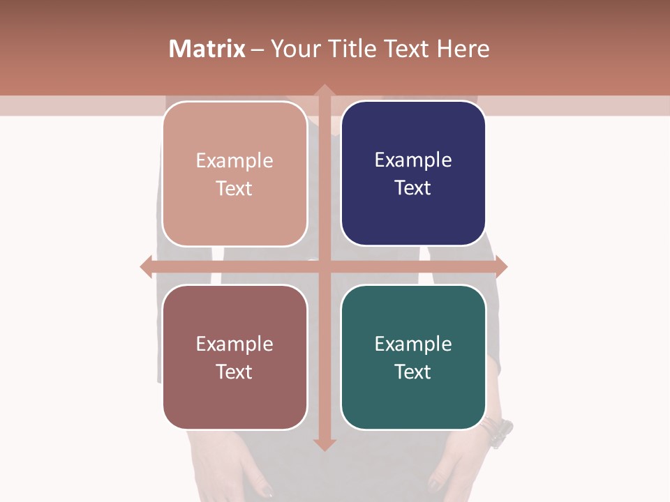 A Woman In A Blue Dress With A Brown Background PowerPoint Template