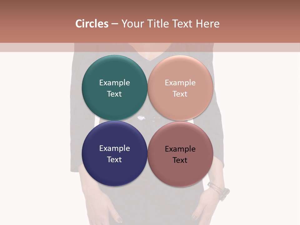 A Woman In A Blue Dress With A Brown Background PowerPoint Template