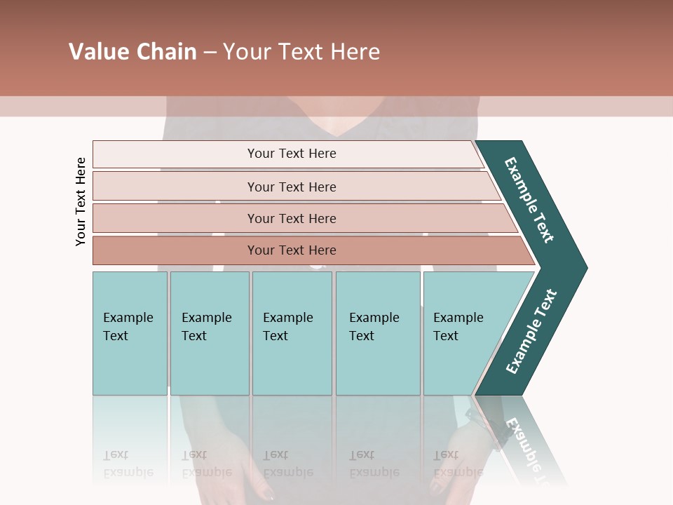 A Woman In A Blue Dress With A Brown Background PowerPoint Template