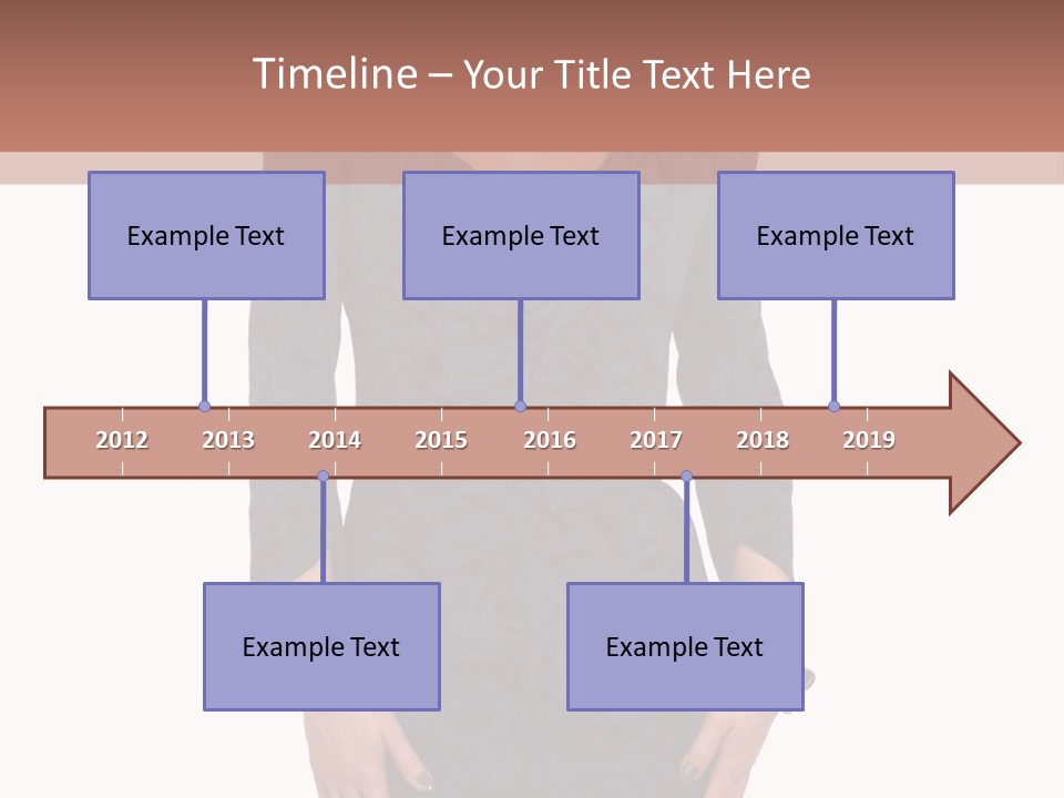 A Woman In A Blue Dress With A Brown Background PowerPoint Template