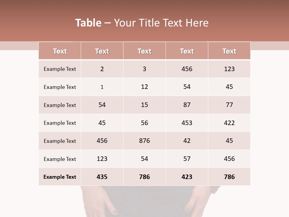 A Woman In A Blue Dress With A Brown Background PowerPoint Template