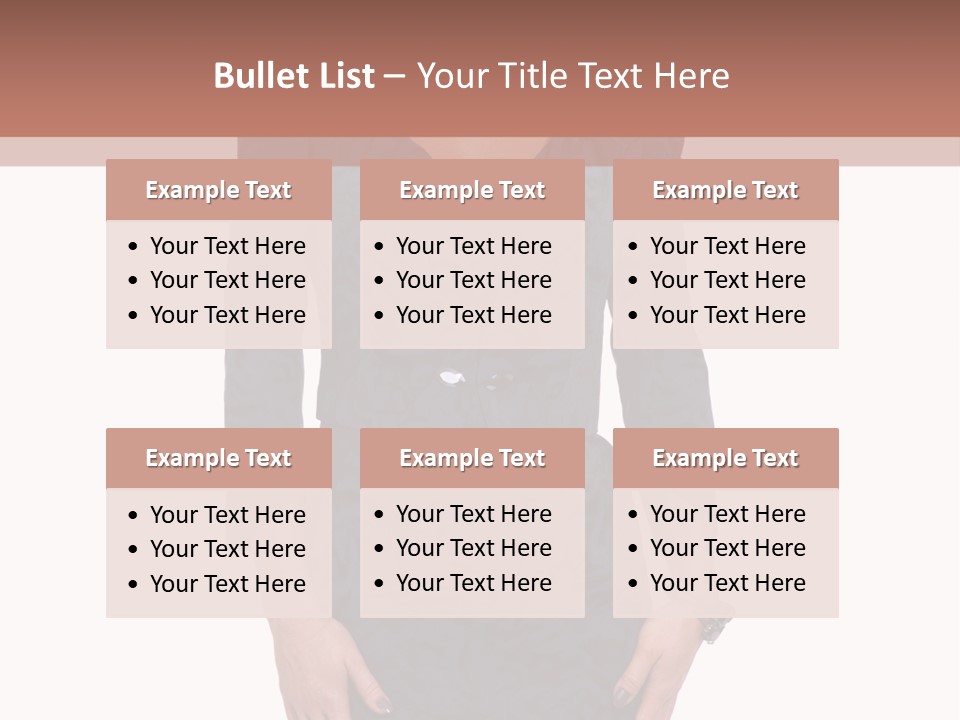 A Woman In A Blue Dress With A Brown Background PowerPoint Template