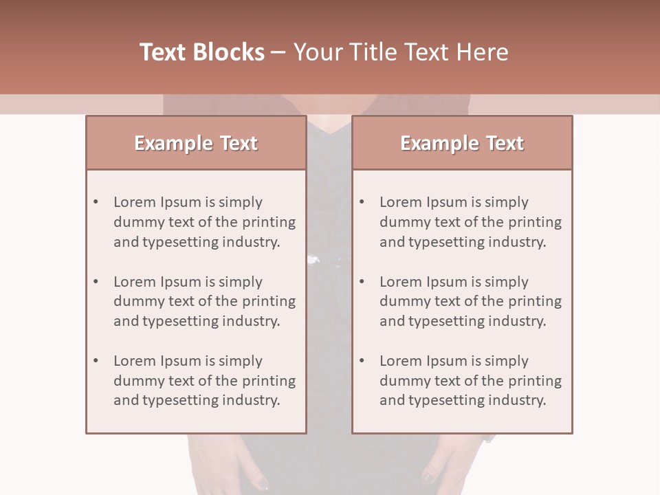 A Woman In A Blue Dress With A Brown Background PowerPoint Template