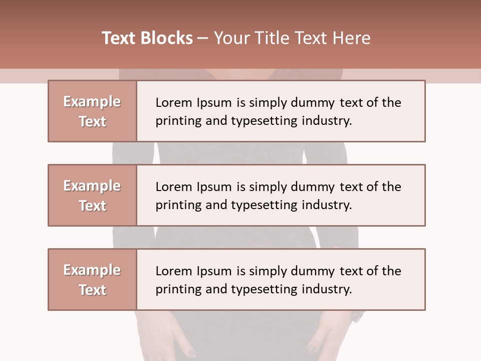 A Woman In A Blue Dress With A Brown Background PowerPoint Template