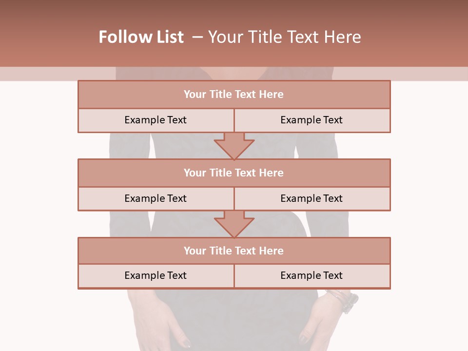 A Woman In A Blue Dress With A Brown Background PowerPoint Template