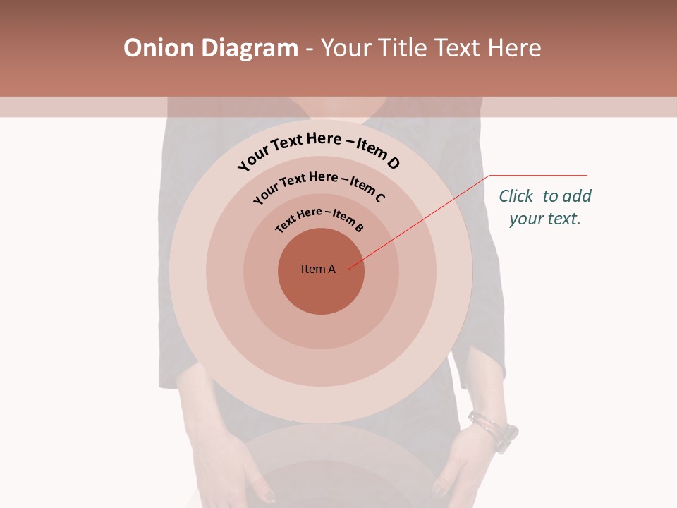 A Woman In A Blue Dress With A Brown Background PowerPoint Template