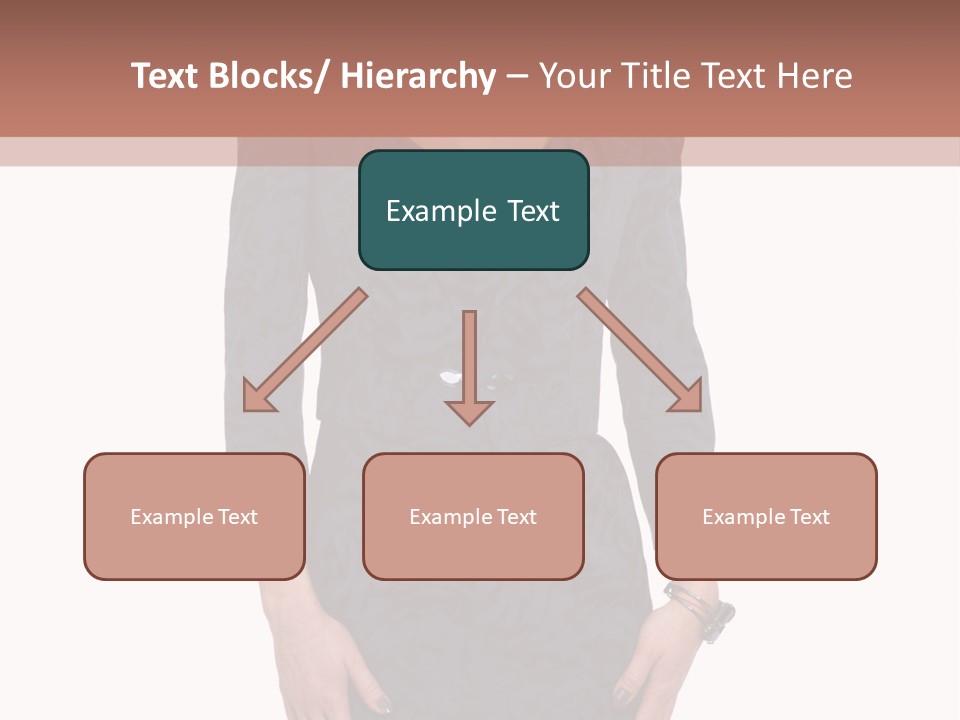 A Woman In A Blue Dress With A Brown Background PowerPoint Template