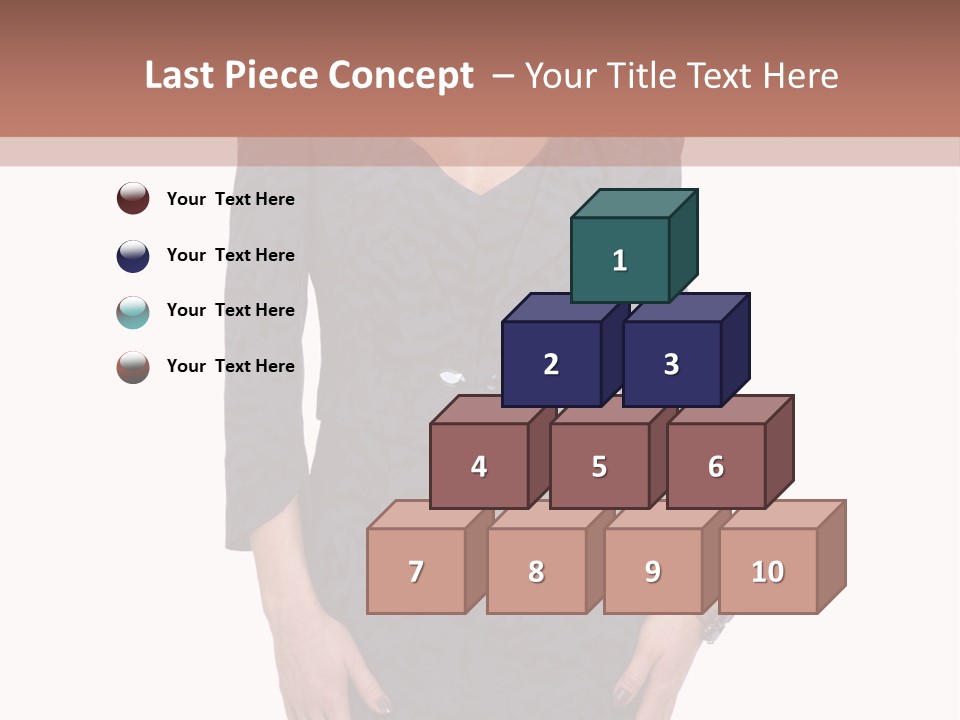 A Woman In A Blue Dress With A Brown Background PowerPoint Template