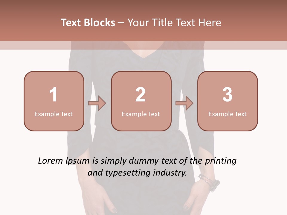 A Woman In A Blue Dress With A Brown Background PowerPoint Template