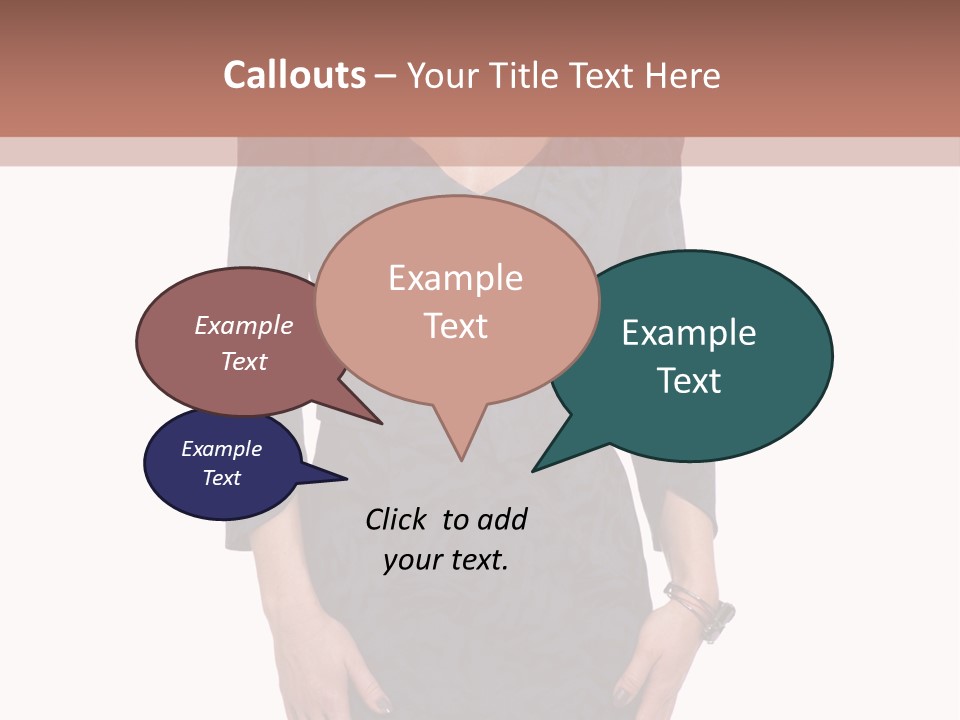 A Woman In A Blue Dress With A Brown Background PowerPoint Template