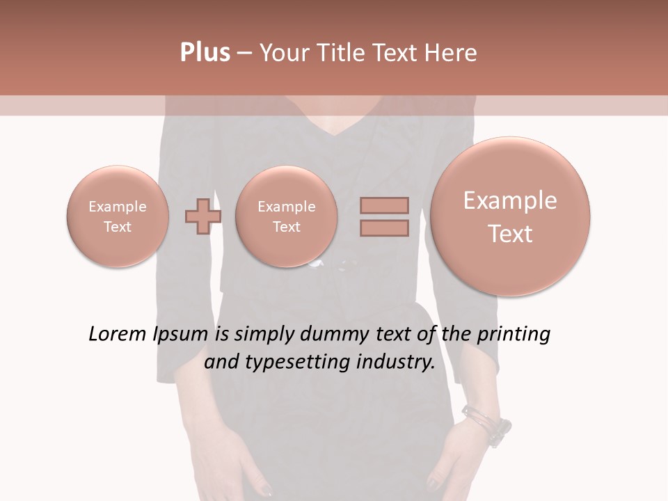 A Woman In A Blue Dress With A Brown Background PowerPoint Template