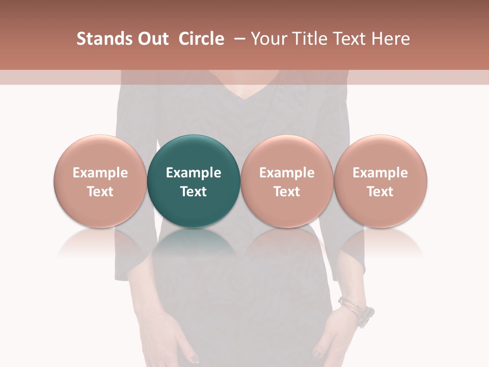 A Woman In A Blue Dress With A Brown Background PowerPoint Template