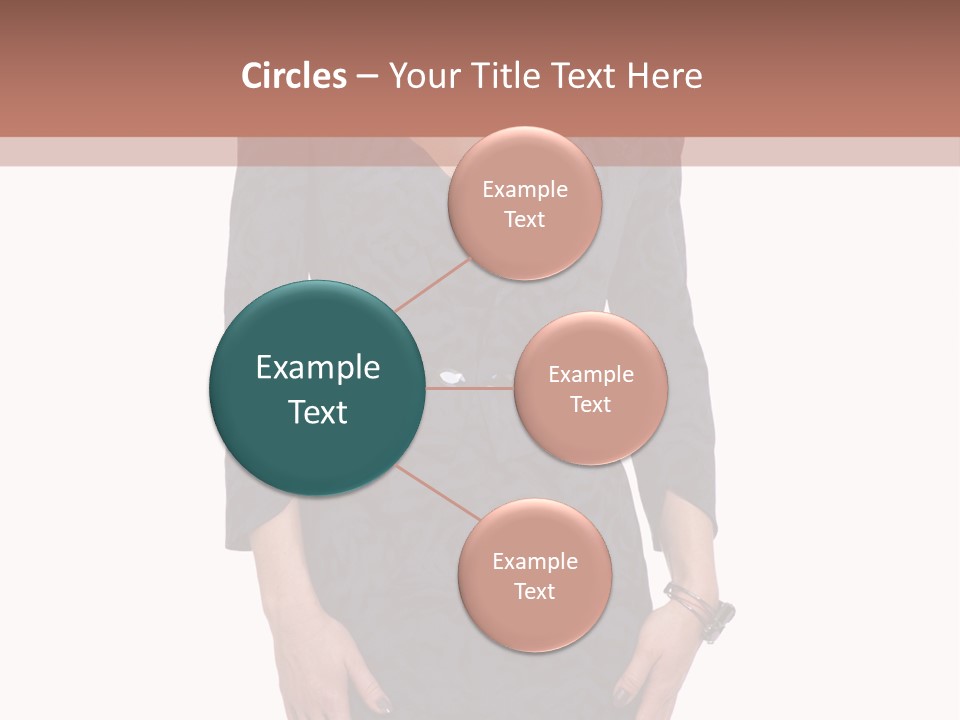 A Woman In A Blue Dress With A Brown Background PowerPoint Template