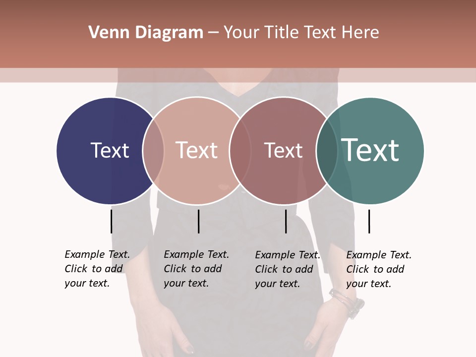 A Woman In A Blue Dress With A Brown Background PowerPoint Template