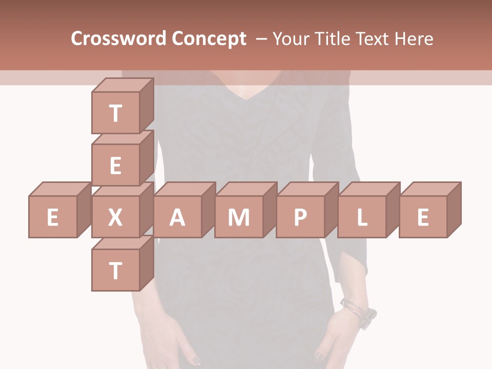 A Woman In A Blue Dress With A Brown Background PowerPoint Template