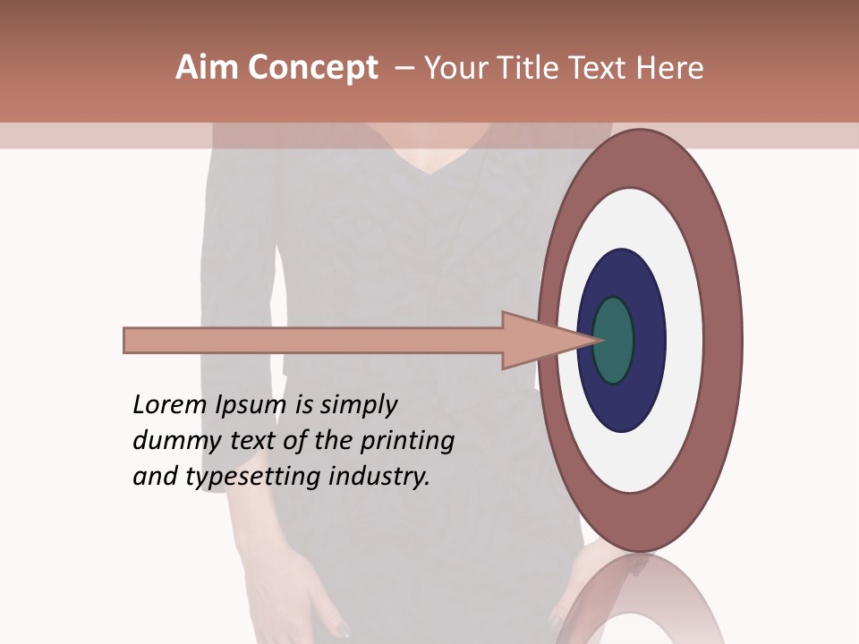 A Woman In A Blue Dress With A Brown Background PowerPoint Template