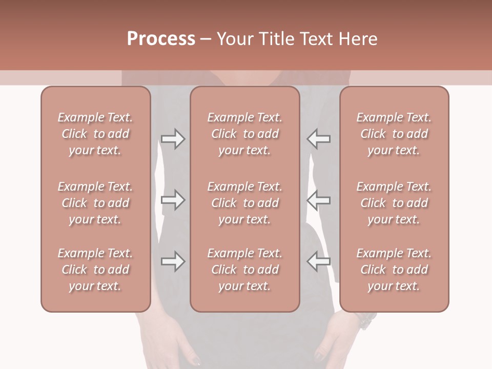 A Woman In A Blue Dress With A Brown Background PowerPoint Template