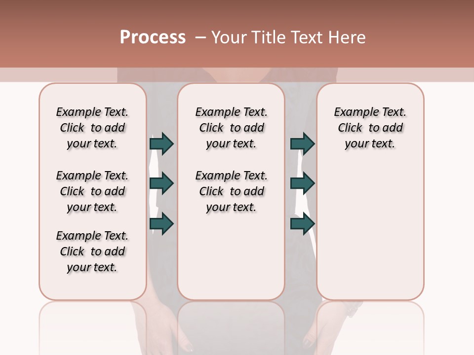 A Woman In A Blue Dress With A Brown Background PowerPoint Template
