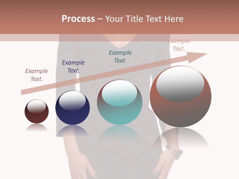 A Woman In A Blue Dress With A Brown Background PowerPoint Template