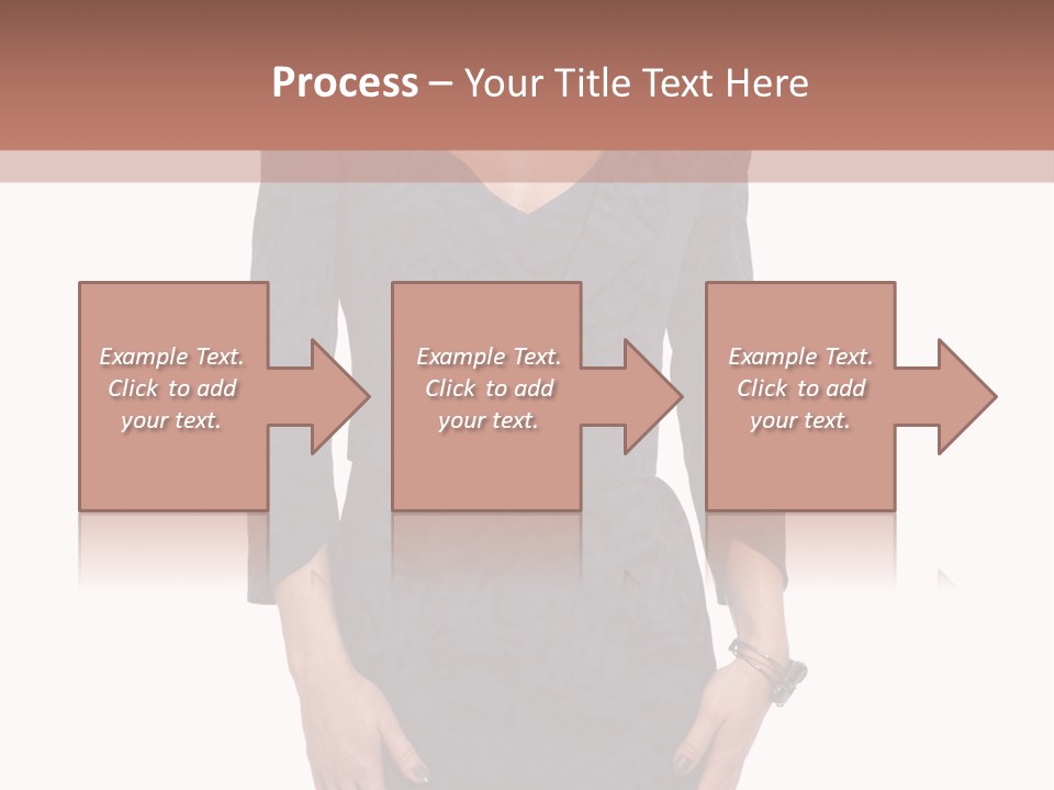 A Woman In A Blue Dress With A Brown Background PowerPoint Template