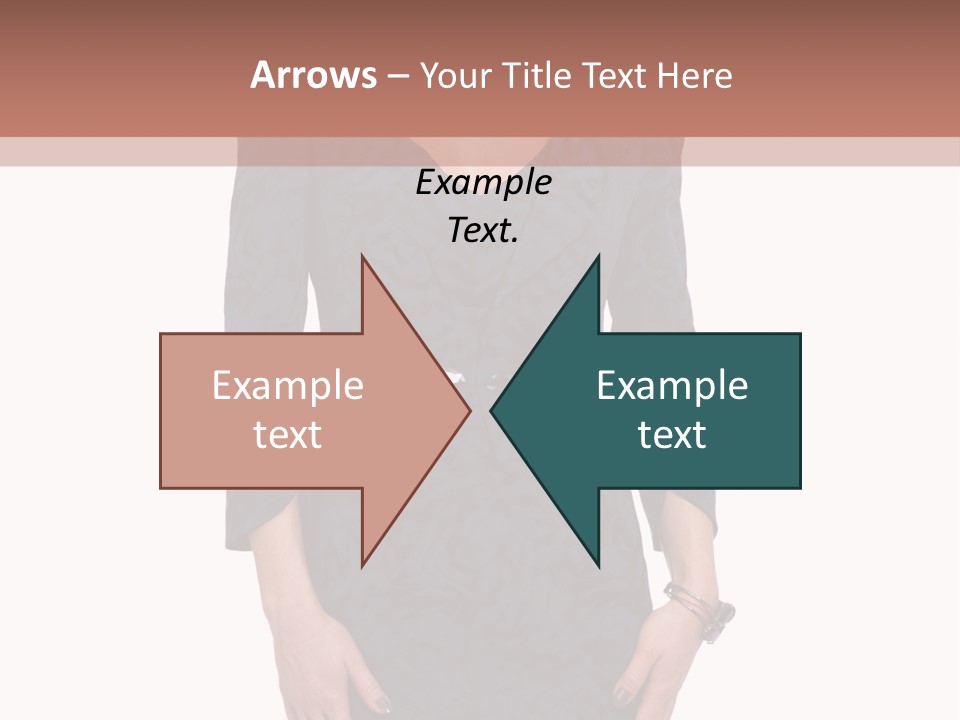 A Woman In A Blue Dress With A Brown Background PowerPoint Template