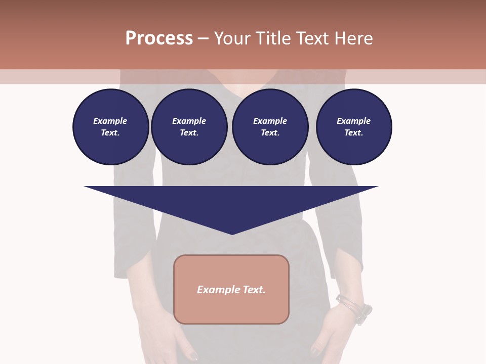 A Woman In A Blue Dress With A Brown Background PowerPoint Template