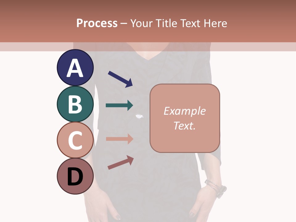 A Woman In A Blue Dress With A Brown Background PowerPoint Template