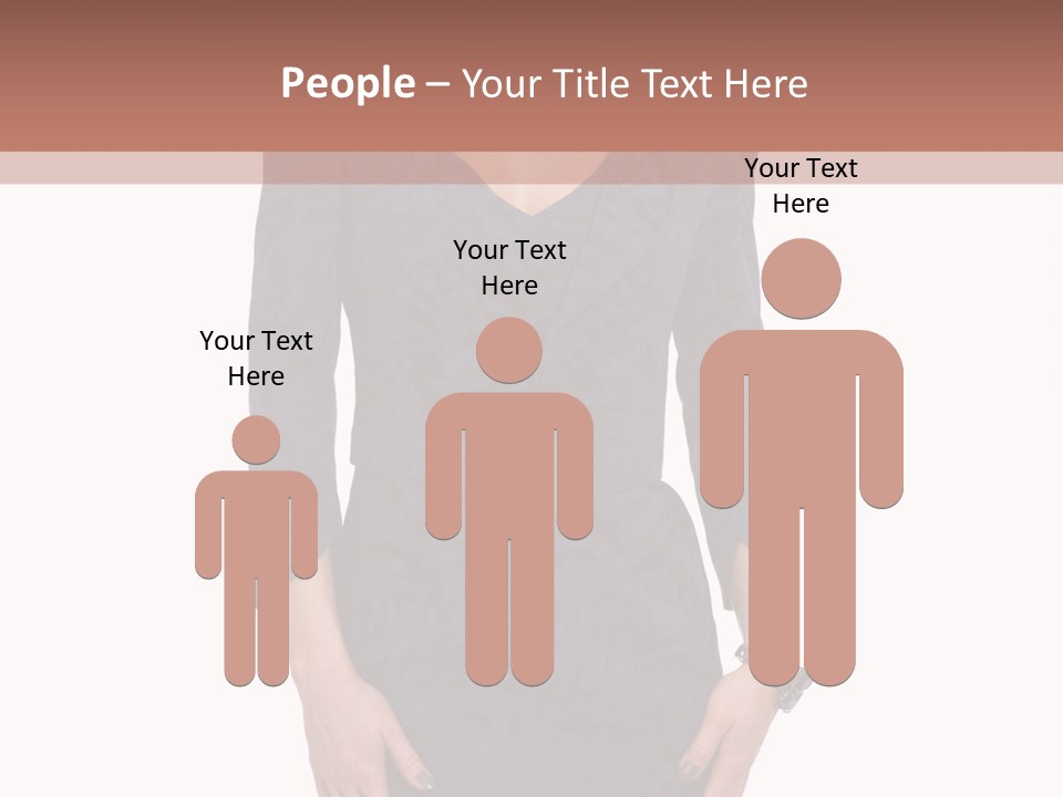 A Woman In A Blue Dress With A Brown Background PowerPoint Template