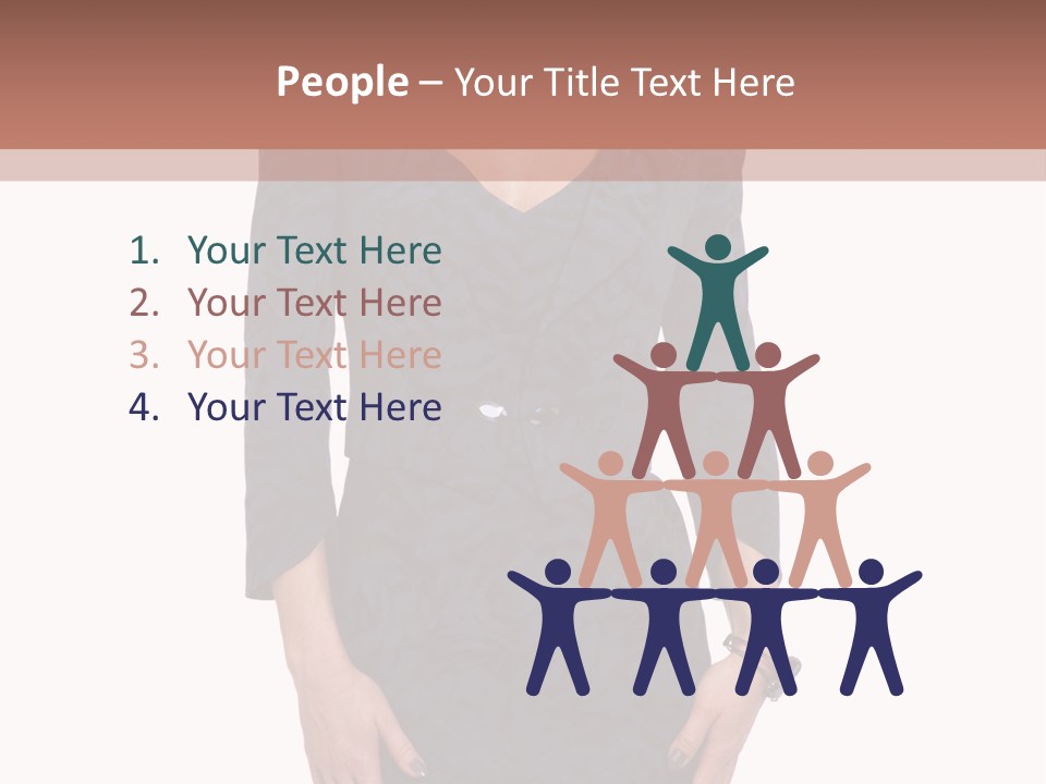 A Woman In A Blue Dress With A Brown Background PowerPoint Template