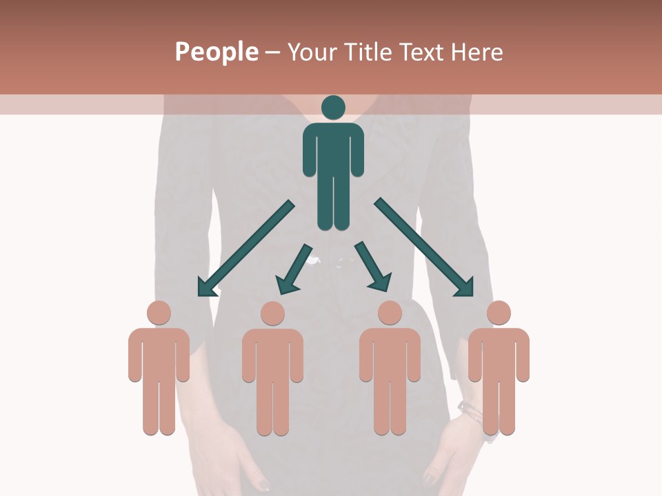 A Woman In A Blue Dress With A Brown Background PowerPoint Template