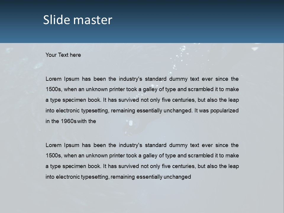 A Person Swimming In The Water Surrounded By Fish PowerPoint Template