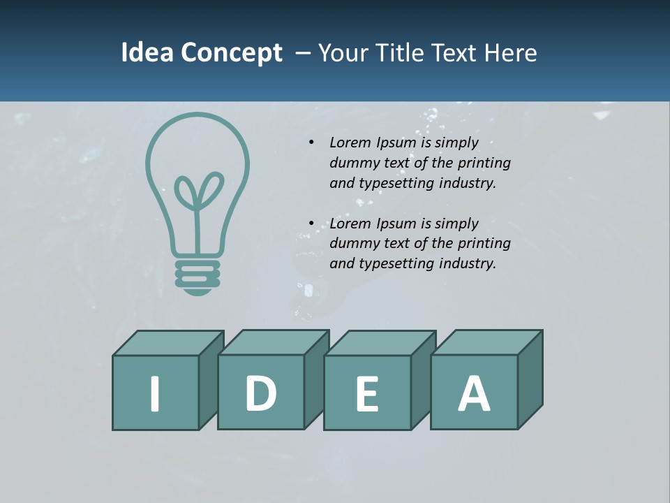 A Person Swimming In The Water Surrounded By Fish PowerPoint Template