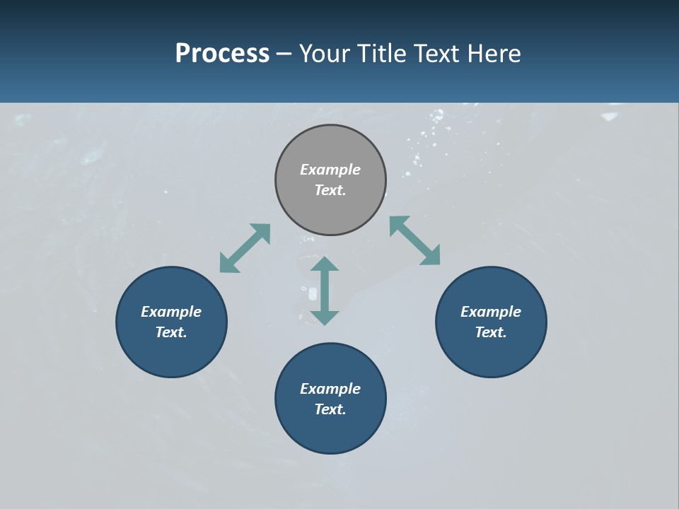 A Person Swimming In The Water Surrounded By Fish PowerPoint Template