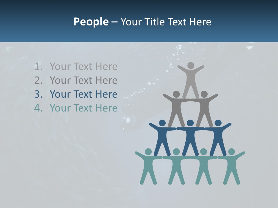 A Person Swimming In The Water Surrounded By Fish PowerPoint Template