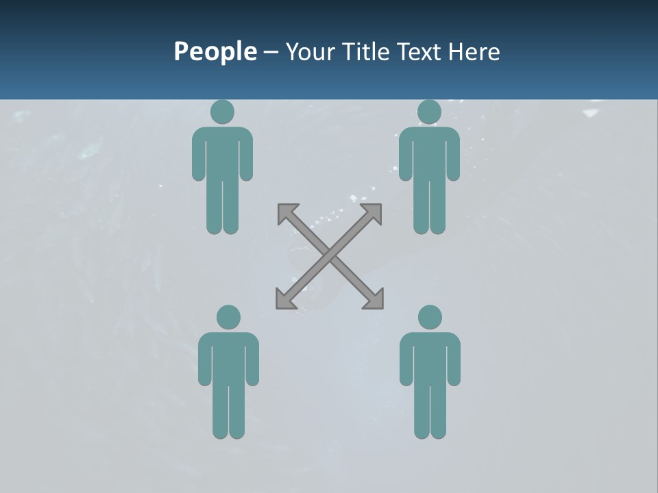 A Person Swimming In The Water Surrounded By Fish PowerPoint Template