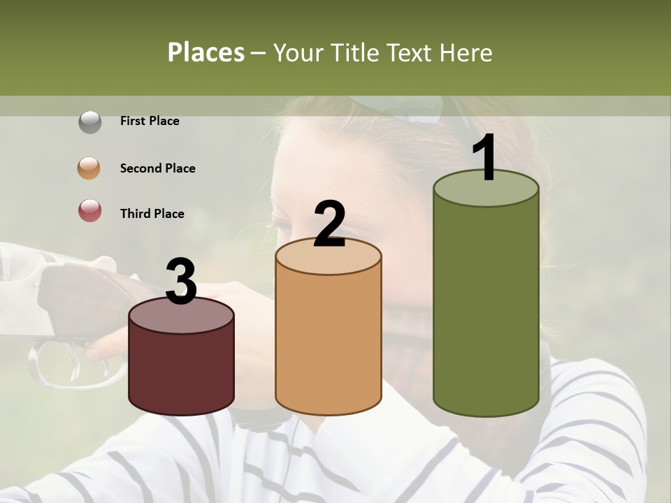 A Girl Is Holding A Gun And Aiming It PowerPoint Template