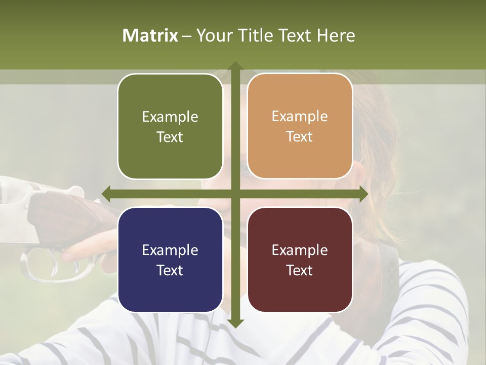 A Girl Is Holding A Gun And Aiming It PowerPoint Template