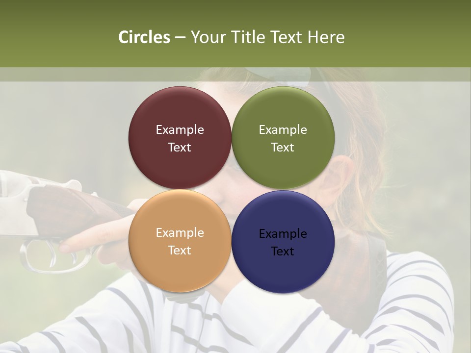 A Girl Is Holding A Gun And Aiming It PowerPoint Template