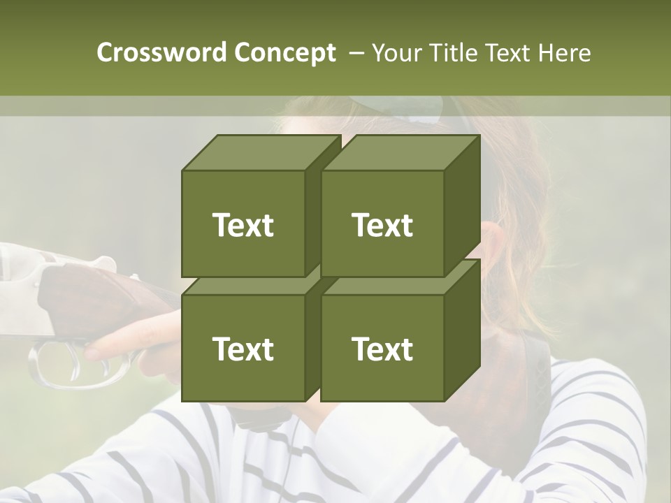 A Girl Is Holding A Gun And Aiming It PowerPoint Template