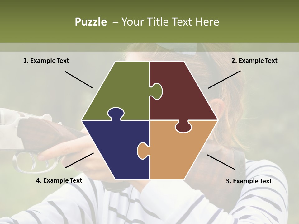 A Girl Is Holding A Gun And Aiming It PowerPoint Template