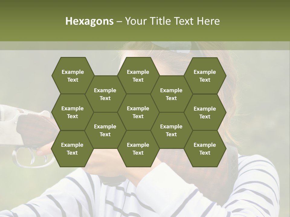 A Girl Is Holding A Gun And Aiming It PowerPoint Template