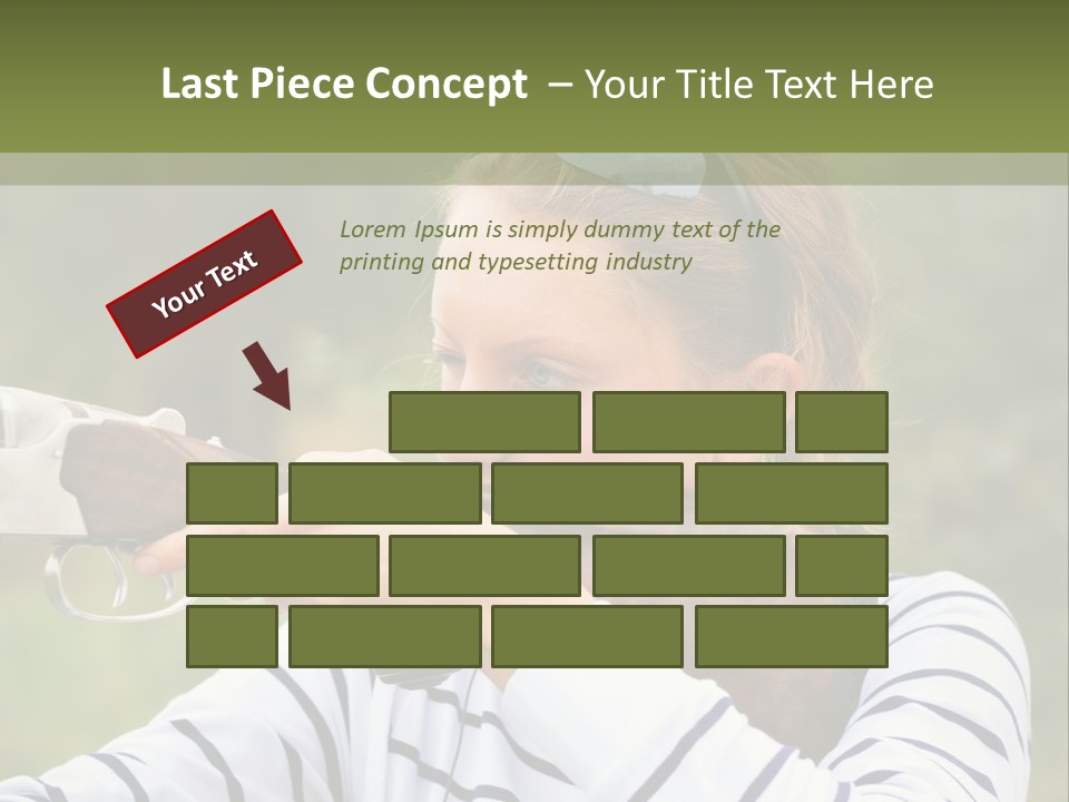 A Girl Is Holding A Gun And Aiming It PowerPoint Template