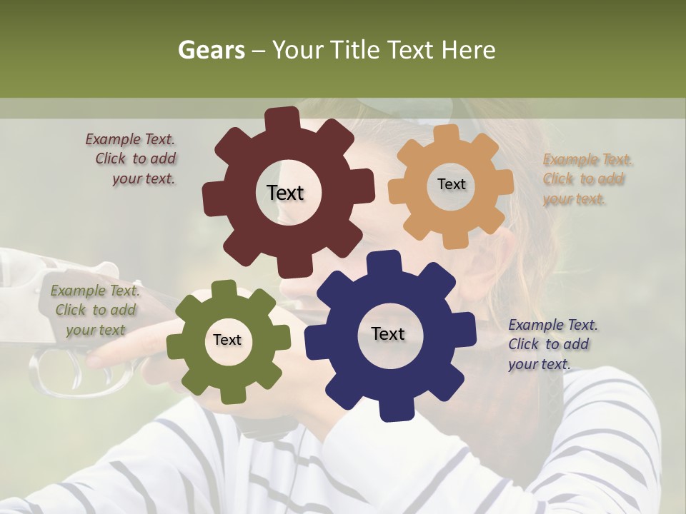 A Girl Is Holding A Gun And Aiming It PowerPoint Template