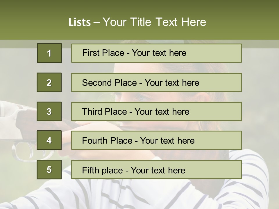 A Girl Is Holding A Gun And Aiming It PowerPoint Template