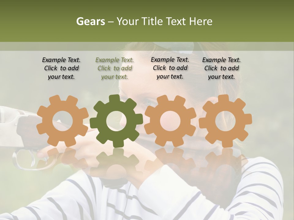 A Girl Is Holding A Gun And Aiming It PowerPoint Template