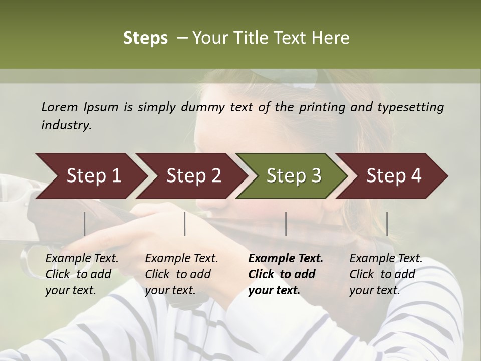 A Girl Is Holding A Gun And Aiming It PowerPoint Template