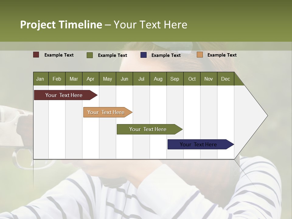 A Girl Is Holding A Gun And Aiming It PowerPoint Template