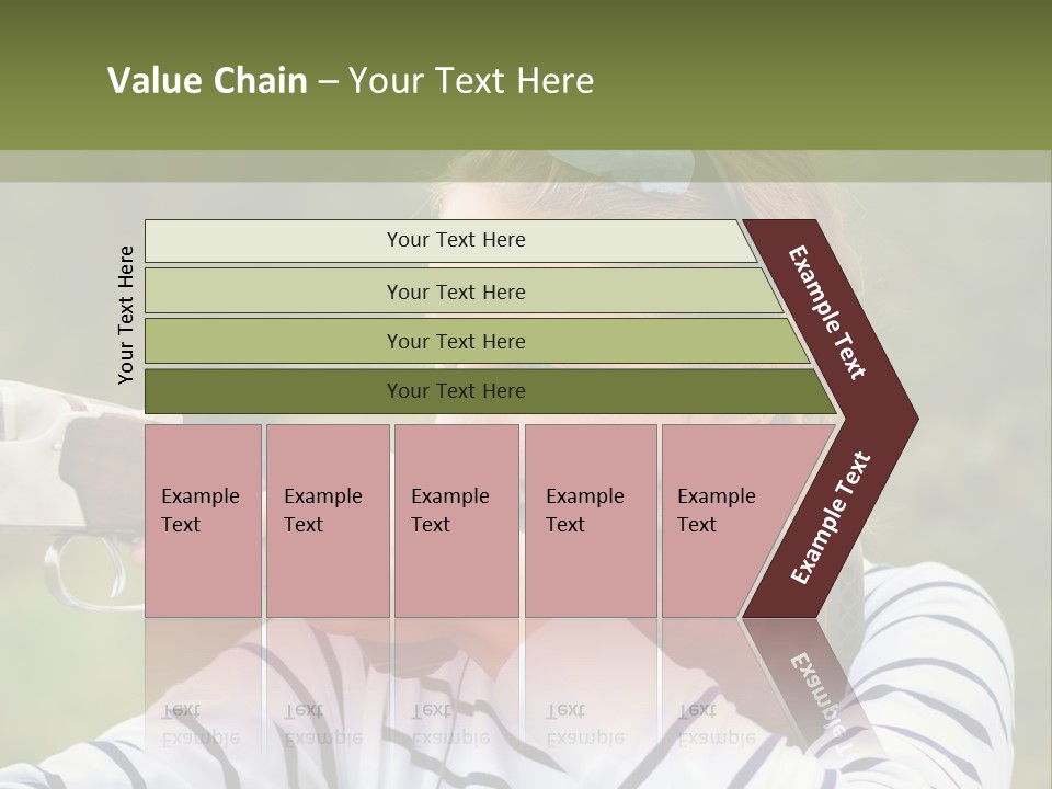 A Girl Is Holding A Gun And Aiming It PowerPoint Template