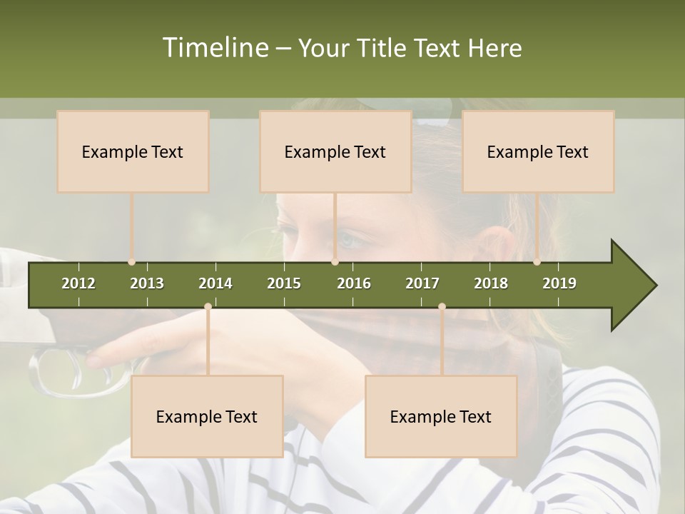 A Girl Is Holding A Gun And Aiming It PowerPoint Template