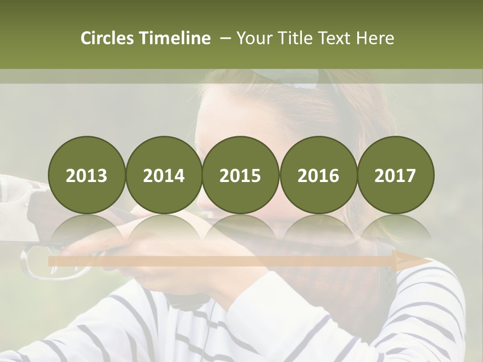 A Girl Is Holding A Gun And Aiming It PowerPoint Template